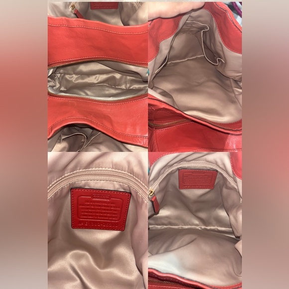 COACH Madison Phoebe Shoulder
Bag in Gathered Twist Leather, Vermilion - Picture 8 of 10